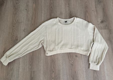 Shein Pullover gerippt beige Grösse S guter Zustand