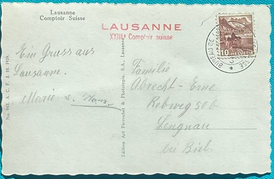 Cartoline postali: Lausanne - Comptoir suisse – Usato da Schnottwil venduto da Chasarmar 1