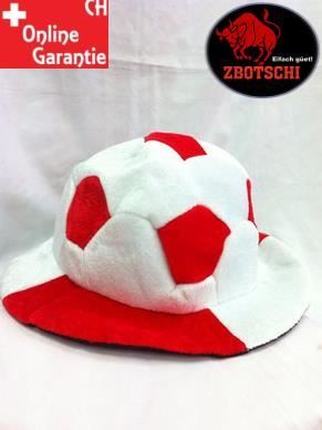 Schweiz Fanartikel Fussball Fan Rot Weiss Hut WM 2026 Nati