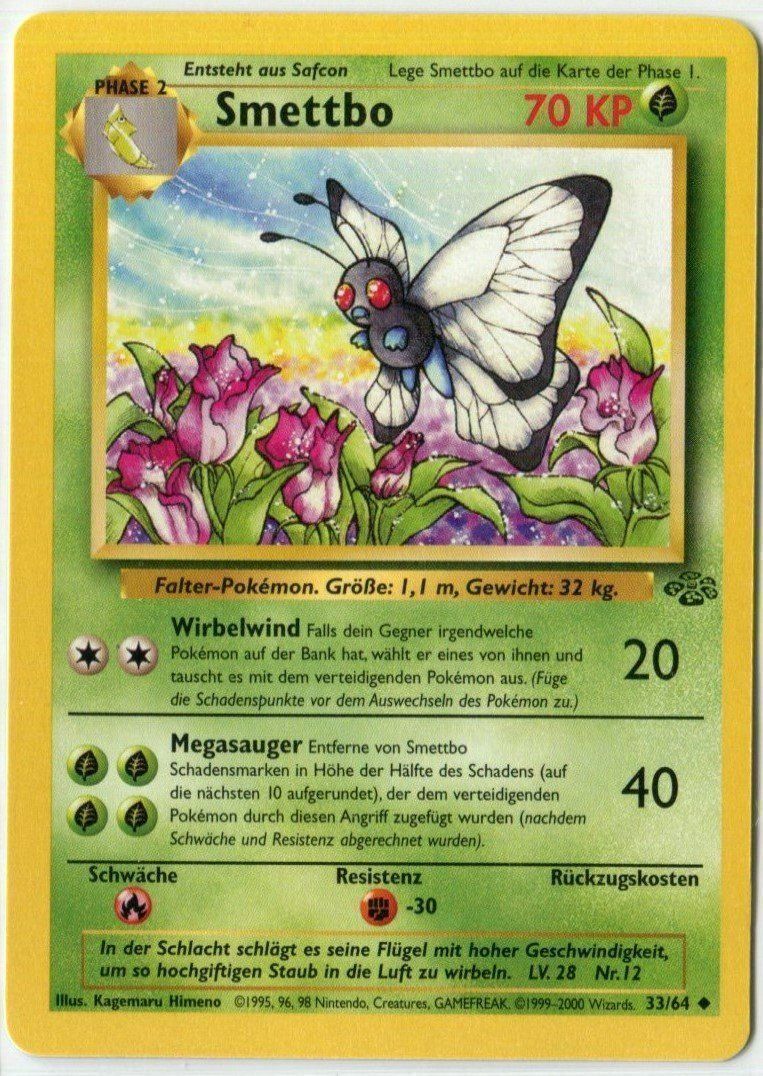 Pokémon Carte collezionabili: Smettbo Dschungel 33/64 Deutsch Mint – Nuovo (secondo la descrizione) da Dornach venduto da Deco89