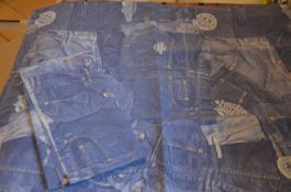 2 STUCK STOFF RESTE SIMILAR JEANS - CM 100X80+45X45