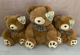 Vintage-Teddybären "The McBrown Family" mit 3 Teddys, Neu!