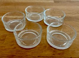 Deko - Teelichtgläser rund 5 Stück - Kerzenständer no waste