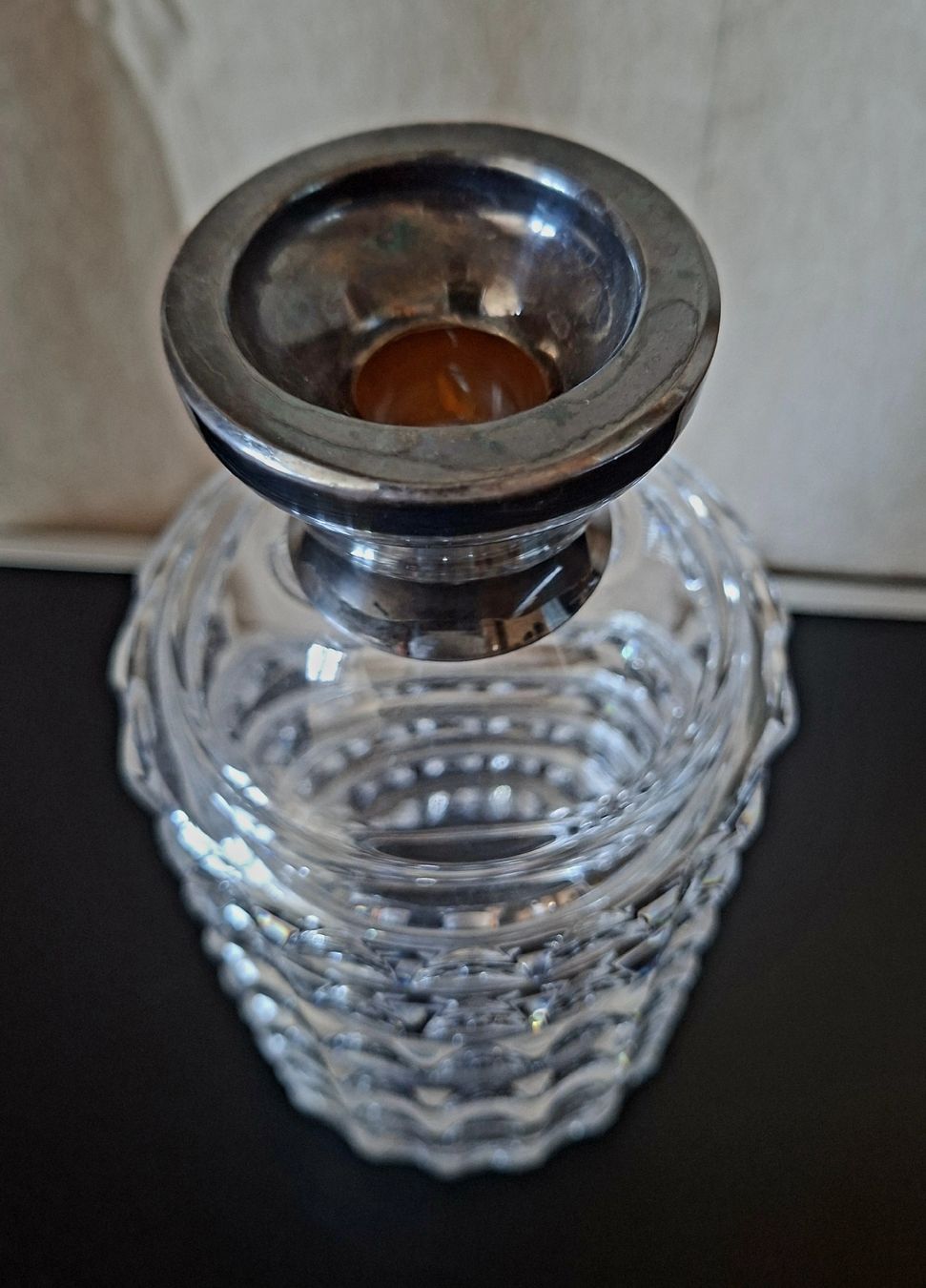 Karaffen: Glaskaraffe mit Metallkragen  – Gebraucht aus Zihlschlacht von Verzauberstern 4