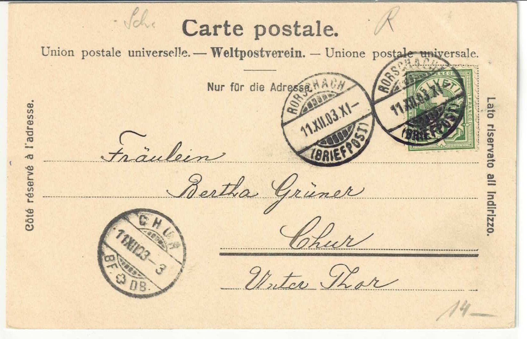 Cartoline postali: Rorschach - Protest. Kirche – Usato da Ettingen venduto da Kartenplanet 1