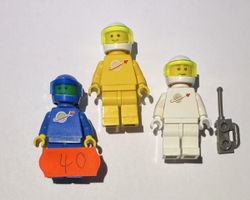 3 Stück Lego Figuren Space 80er Jahre!