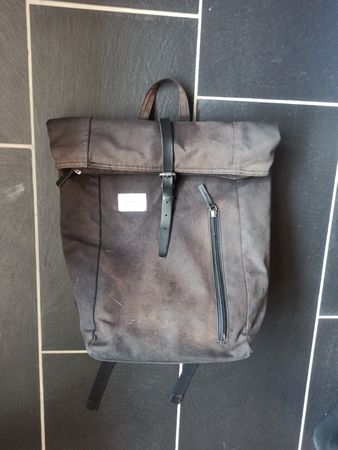 Sac à dos SANDQVIST marron utilisé mais fonctionnel