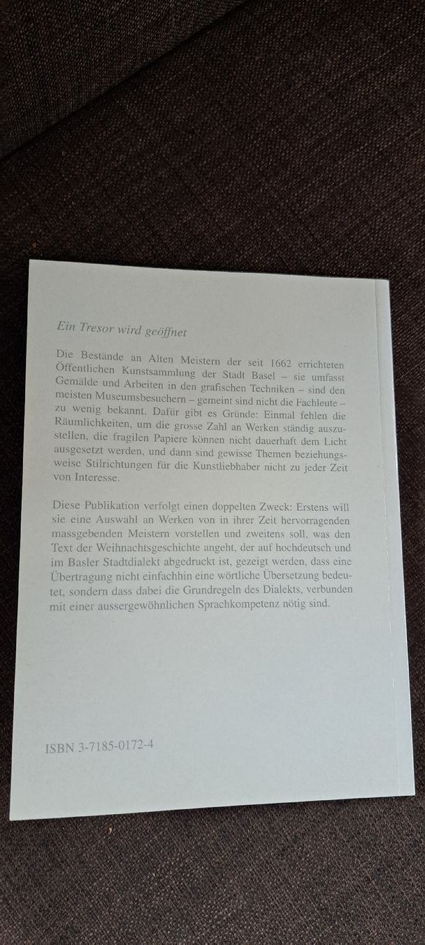 Bücher: Die Weihnachtsgeschichte, Baseldeutsch,Kunstmuseum, Suter  – Neu (gemäss Beschreibung) aus Kleinlützel von Breizh_kalon 9