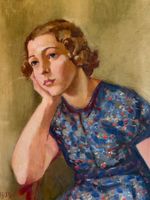 Porträt einer jungen Frau Ölgemälde 1939