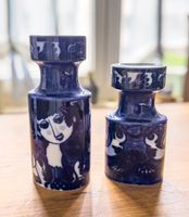 Rosenthal Kerzenhalter Set 2x Bjørn Wiinblad blau/weiss