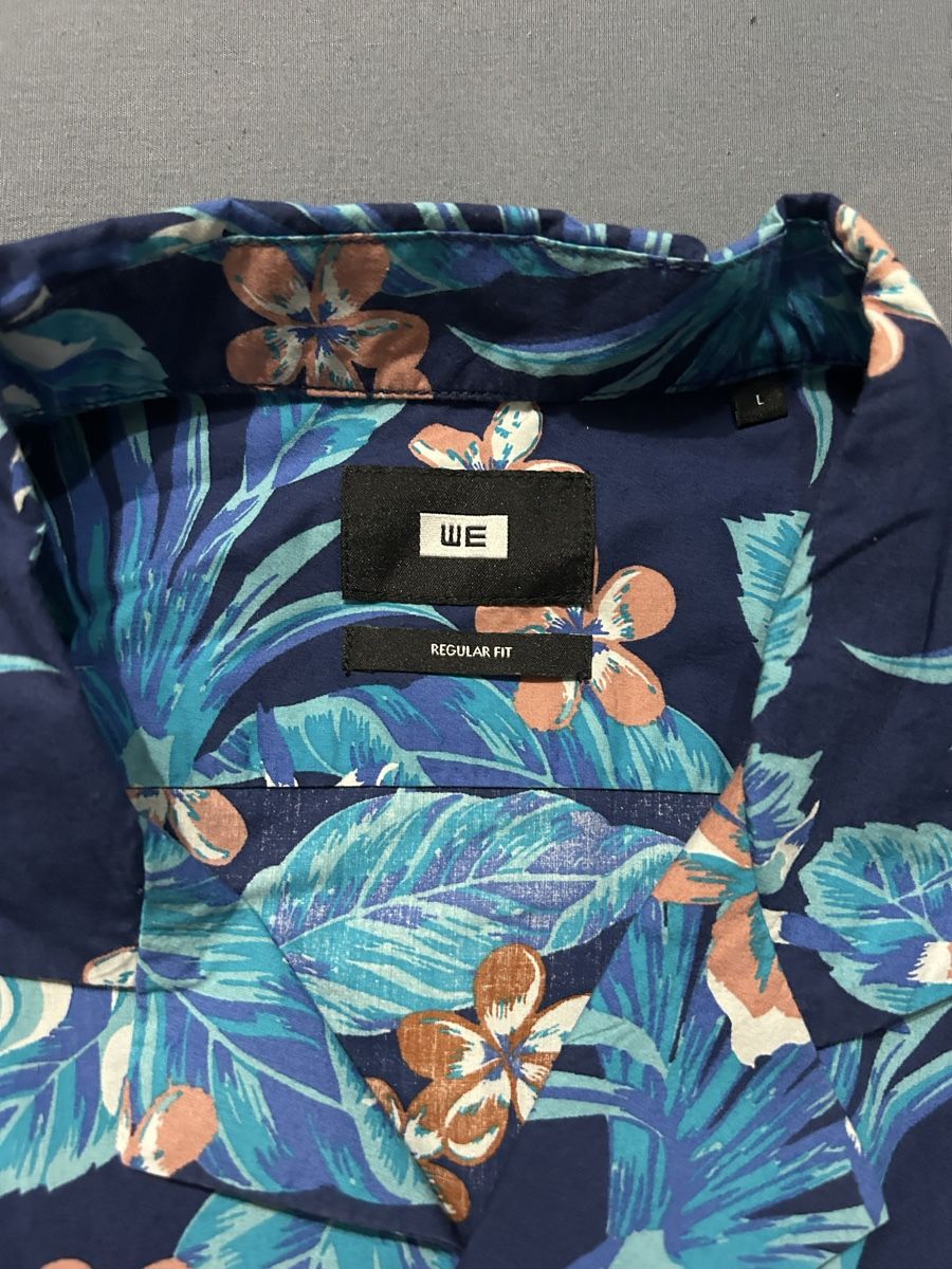 We Hemden: Hawai Hemd blau Blumenmuster – Gebraucht aus Rebstein von Sandroo.79 2