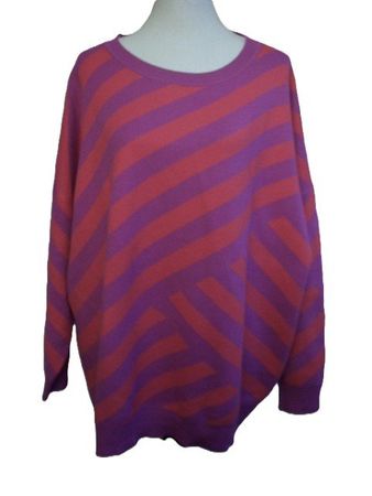 Gr. 50 s.Masse Pulli modisch pink+violett gepflegt CURVY ME