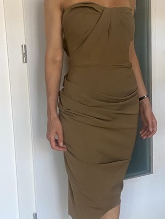 Elegantes Cocktailkleid Gr. 36, Braun, von Lanvin