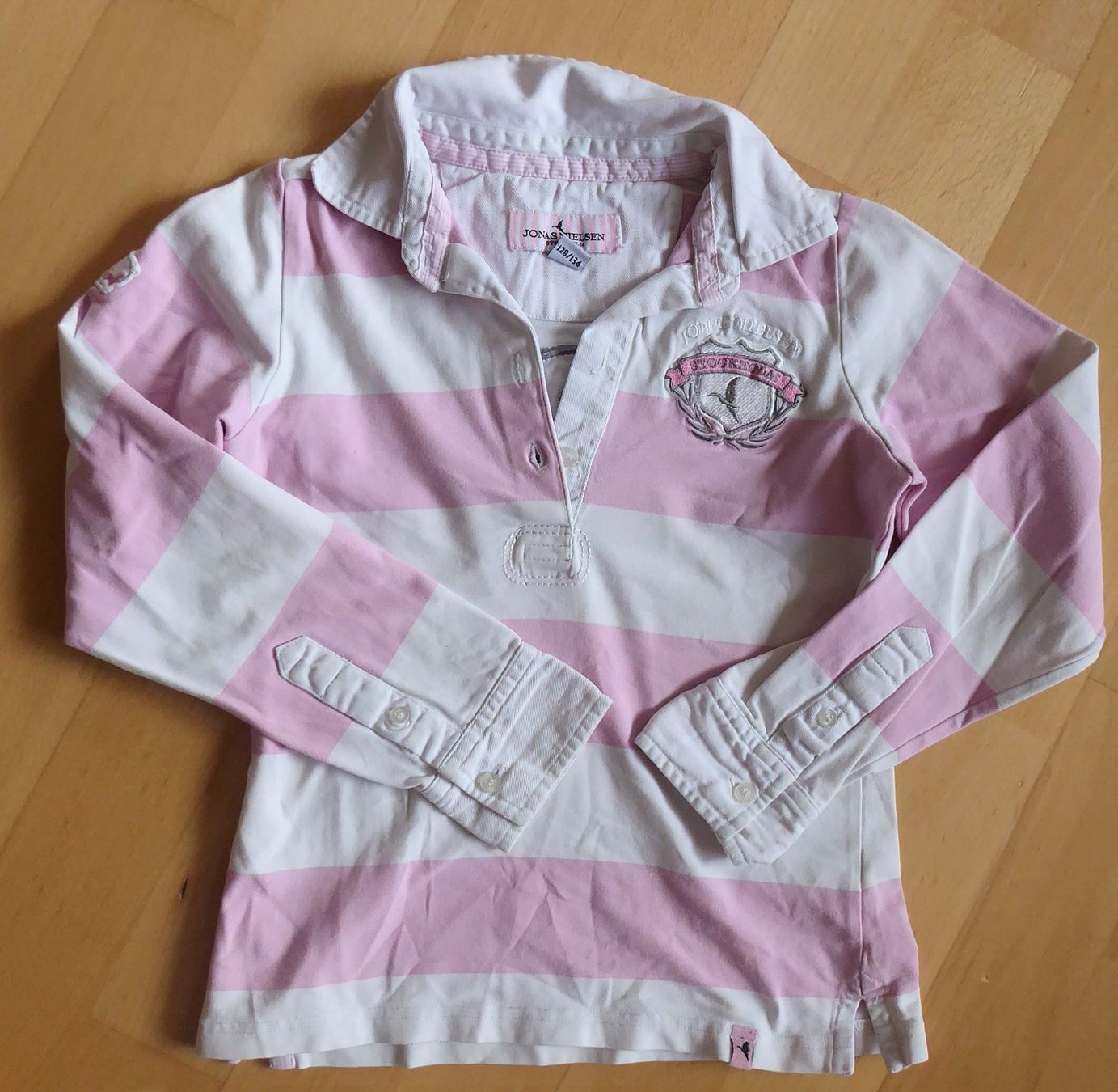 Blusen, T-Shirts & Tops: Langarmshirt  rosa/weiss   Grösse 128/134 – Gebraucht aus Wettingen von tonia3