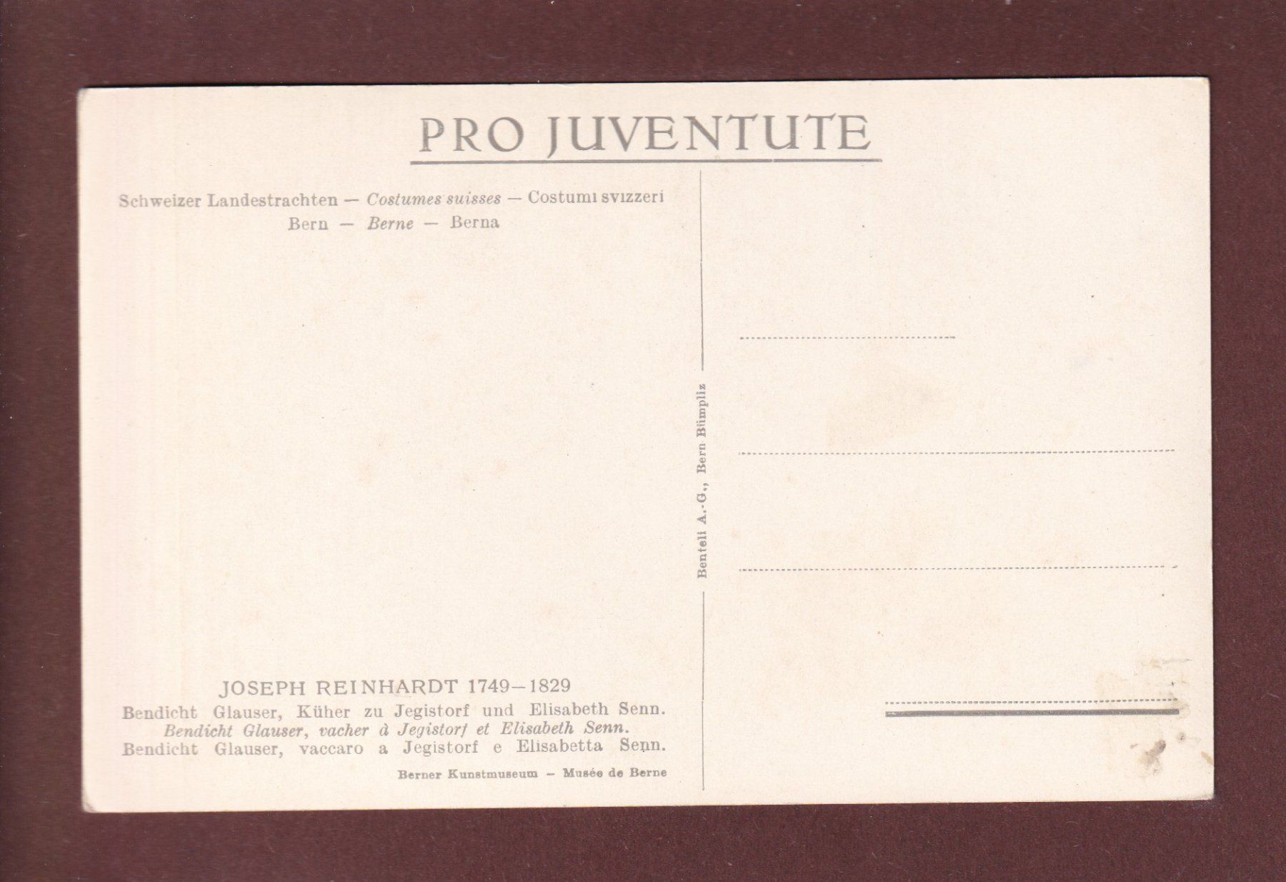Ansichtskarten: PRO JUVENTUTE - J. Rheinhardt – Gebraucht aus Pully von nicecards 1