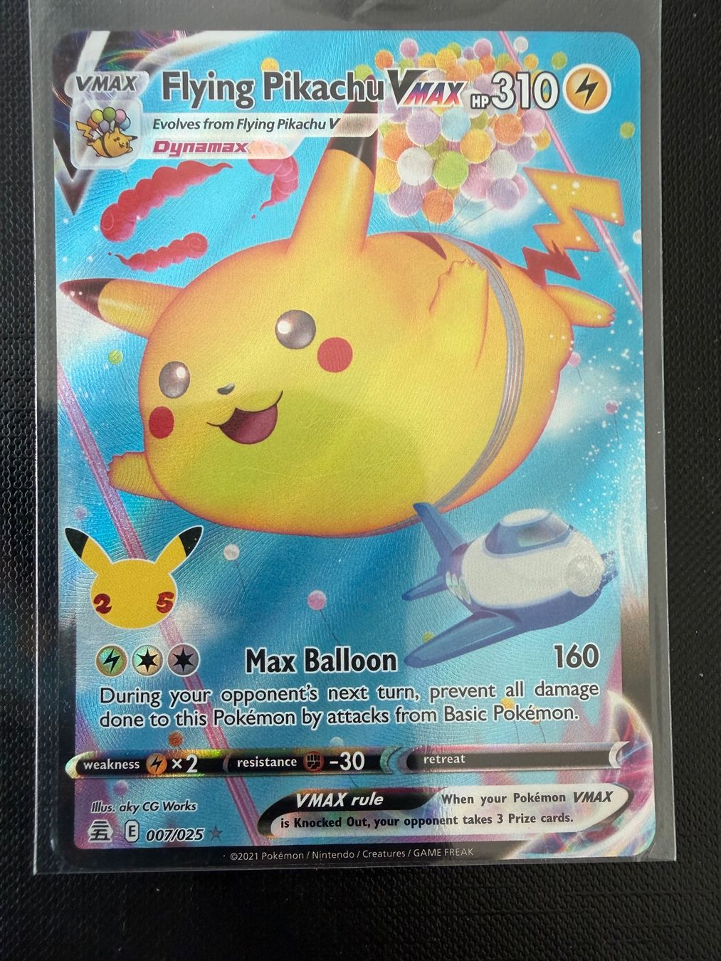 Pokémon Sammelbilder & Trading cards: Flying Pikachu Vmax #007 CELEBRATION EN – Neu (gemäss Beschreibung) aus Savigny von Matgab94