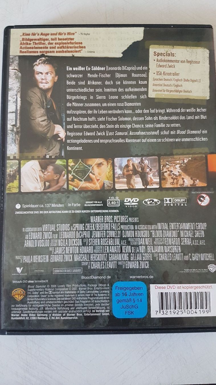 Tutti i DVDs: Blood Diamond mit Leonardo Di Caprio – Usato da Felben-Wellhausen venduto da Brummbaer90 1