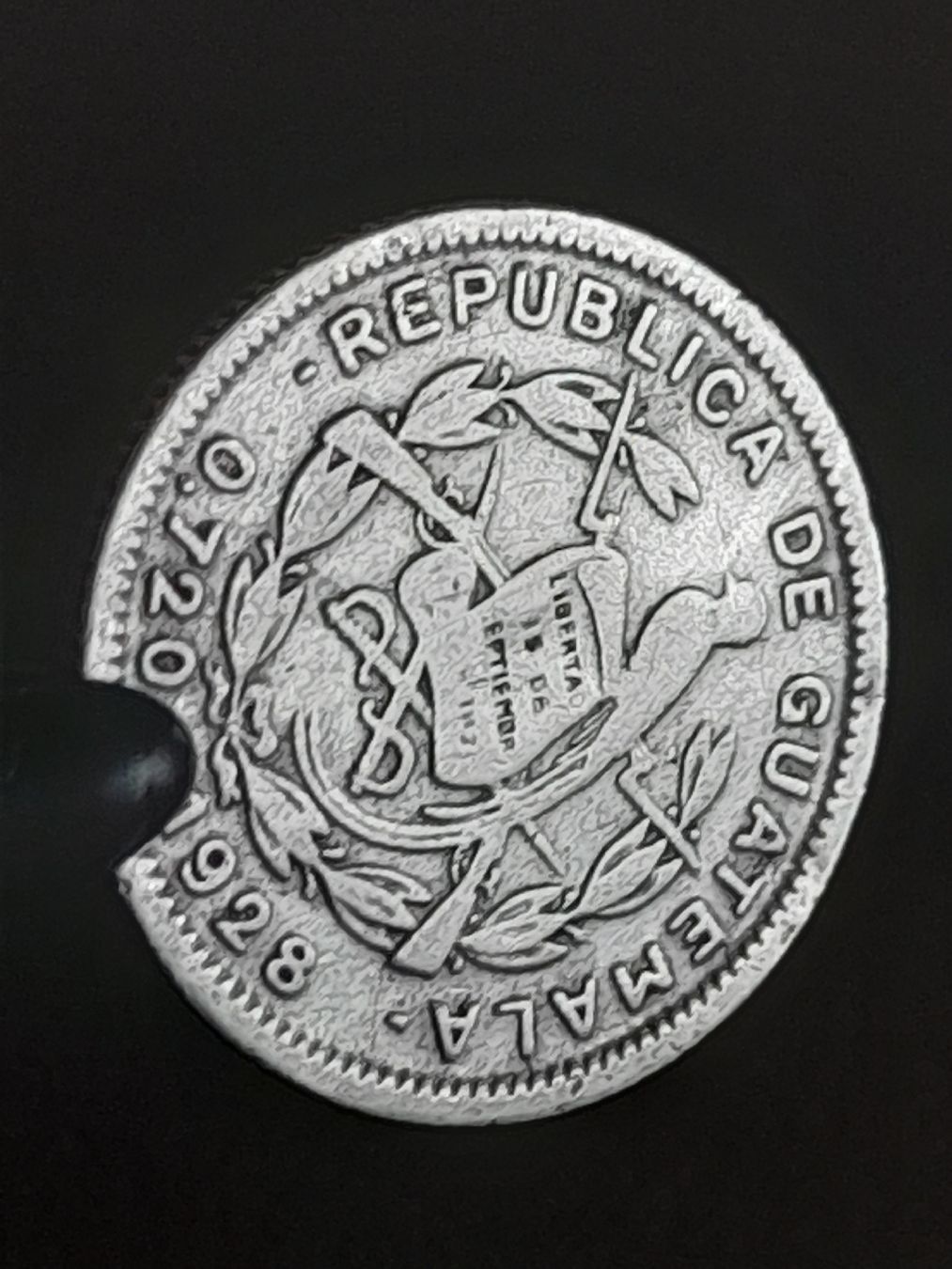Alle Münzen: 5 centavos 1928 Guatemala  – Gebraucht aus Basel von Basel_20 3