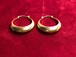 Grosse und edle Creolen aus 18 Karat Gelbgold Au 750