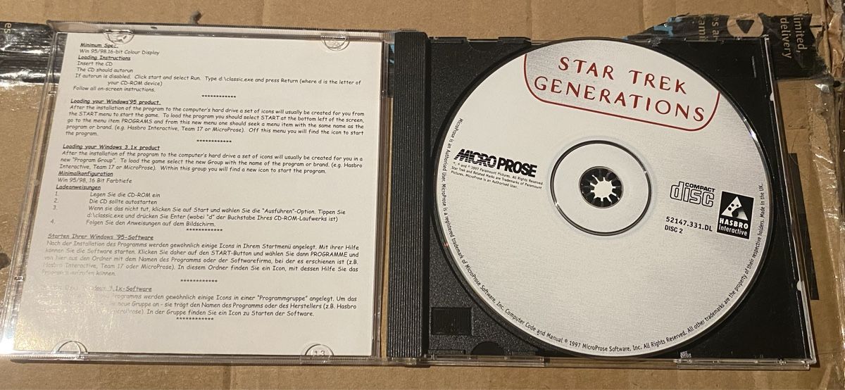 Jeux: Star Trek Generations PC CD-ROM – D'occasion à Basel par spider-loc 1