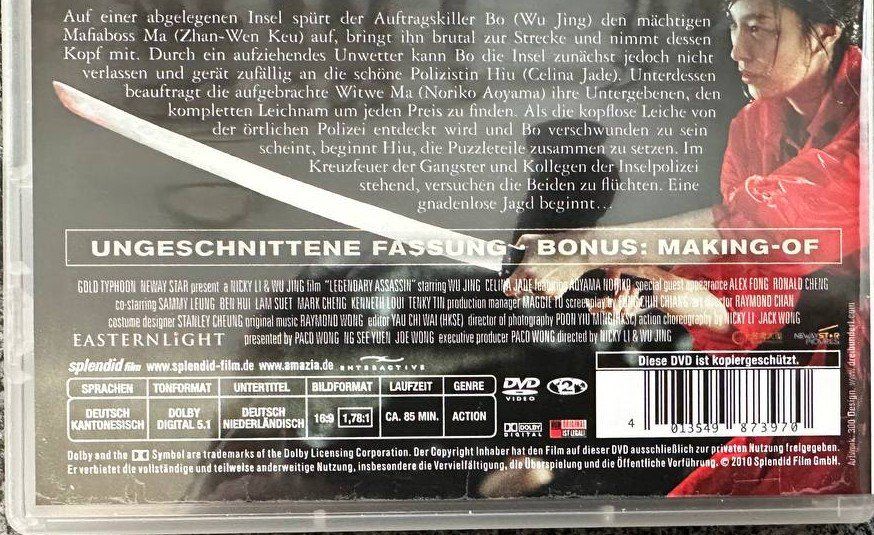 Tutti i DVDs: Legendary Assassin - Wu Jing - Action – Usato da Beringen venduto da Mantafisch1 2