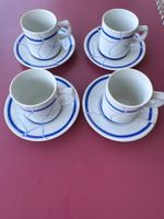 Espressotassen m. Untertassen 4er Set Pfister Design Weis...