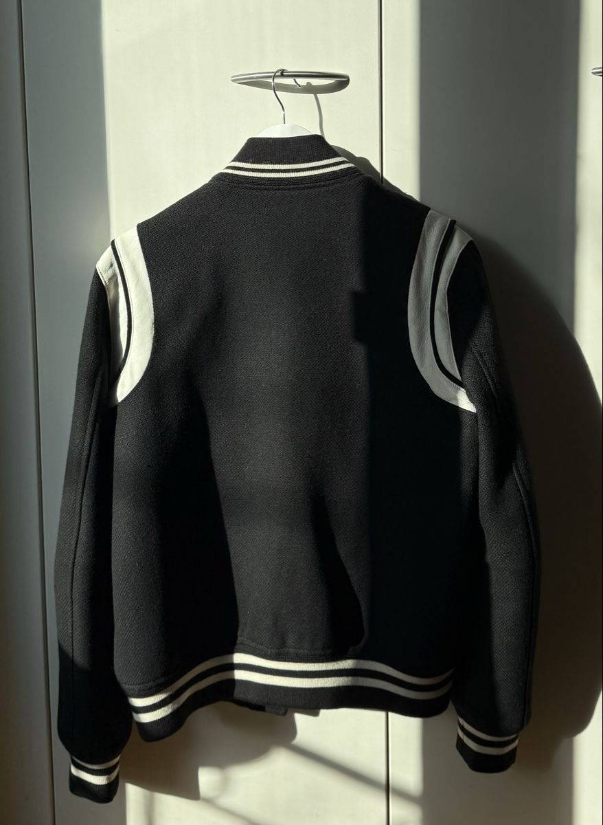 Saint Laurent Giacche: SAINT LAUTENT Blouson Noir-Blanc 48 – Usato da Zürich venduto da StarBurn 1