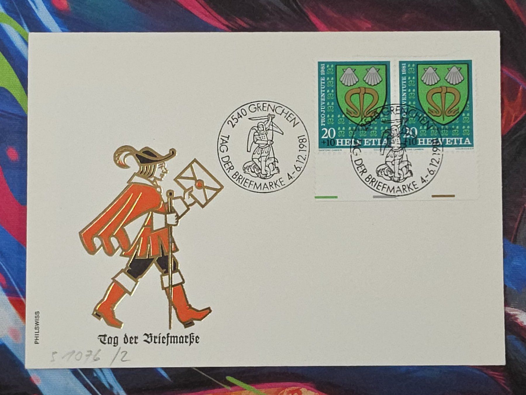 Tutti i francobolli: CL28 Enveloppe + Timbre Suisse 1981 – Usato da Cousset venduto da Patrick_Collections