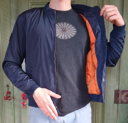 Veste bomber bleue Jack&Jones, XL, comme neuve