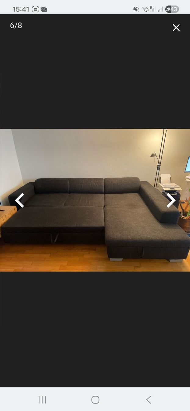 Sofas: Ecksofa dunkelgrau mit Stauraum – Gebraucht aus Stäfa von kre_7mk2 3