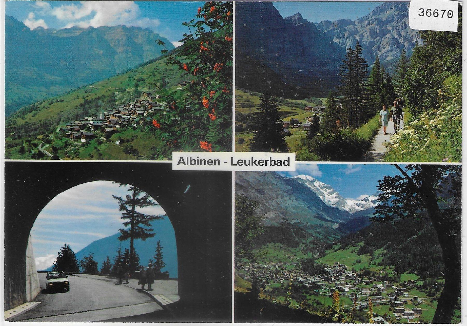 Cartoline postali: Albinen - Leukerbad - Multiview – Usato da Ettingen venduto da Kartenplanet