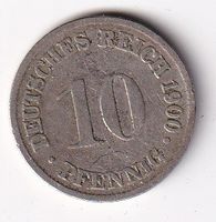 Deutsches Reich 10 pf. 1900 D