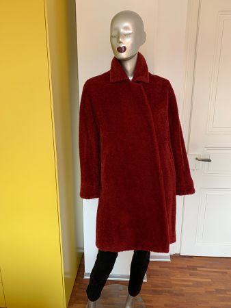 MAXMARA: Elegant und lässig - roter Alpaka Mantel, 34/36