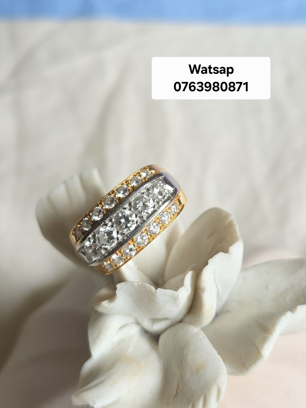 Anelli: Ring Gold 18karat mit Diamanten – Usato da Effretikon venduto da rinuom01 1