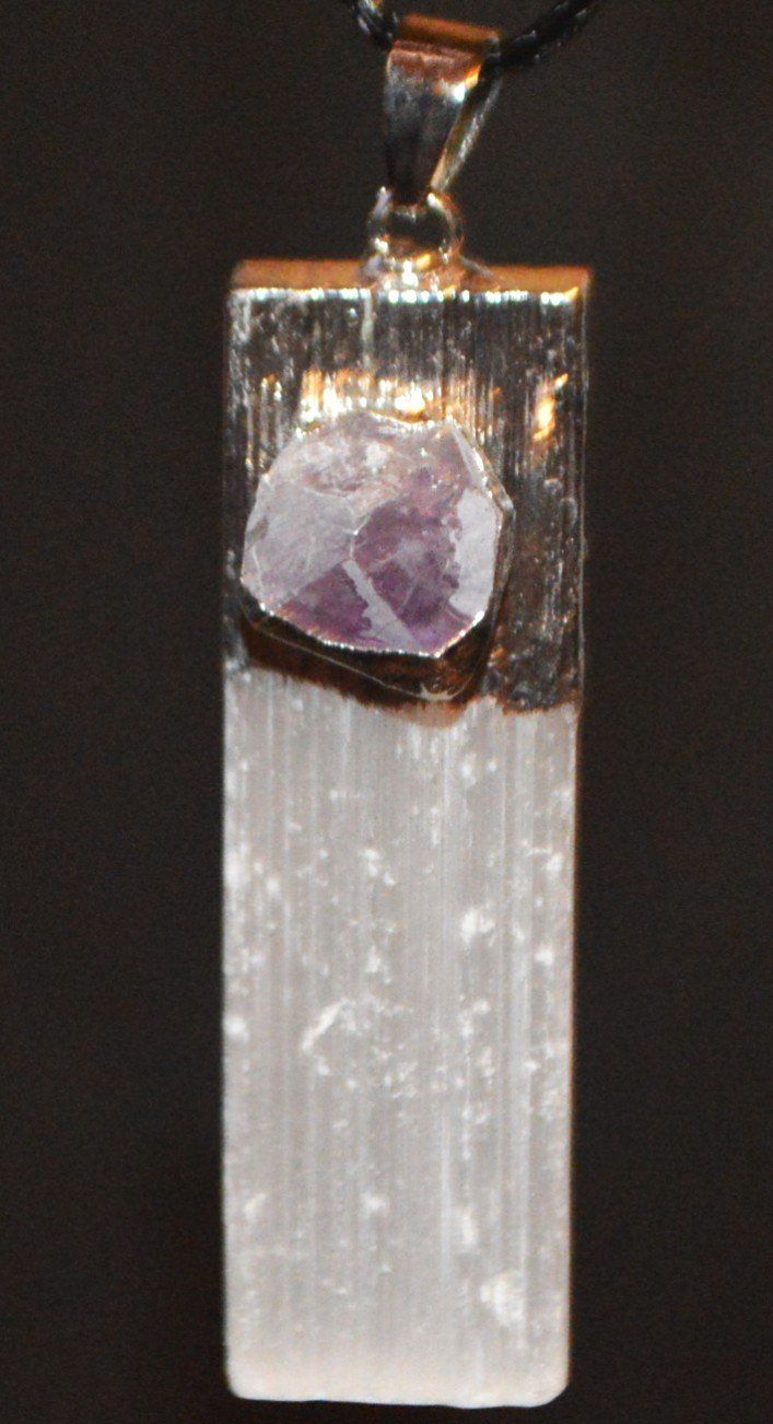 Catenine: Halskette D-1003 – Selenit mit Amethyst – Nuovo e nell'imballaggio originale da Goldiwil (Thun) venduto da han_v5b7 3