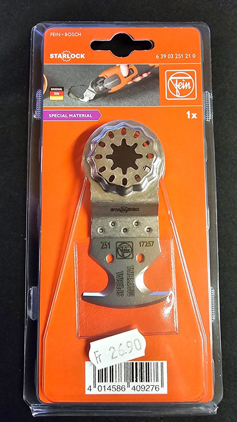 Fein Sägen: Fein Starlock Multimesser Teppich, PVC,  Bitumen, Dachpappe – Neu und originalverpackt aus Jegenstorf von Bracher_Shop 1