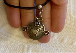 Künstler-Kette mit Anhänger aus echtem Silber