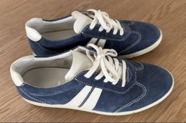 Damen Sneaker Blau/Weiss – Grösse 39 – Wildleder-Optik
