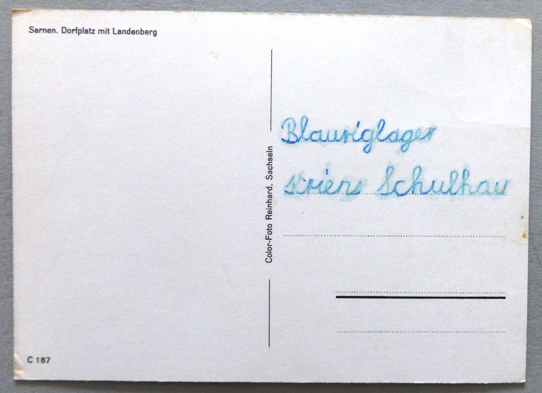 Cartoline postali: Sarnen, Dorfplatz mit Landenberg – Difettoso da Fétigny venduto da Billy2miny 1