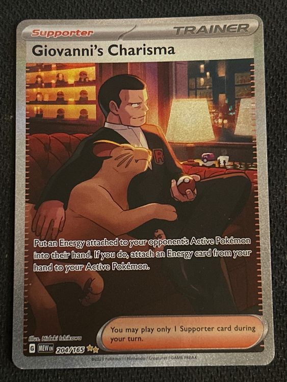 Pokemon card super rare out series 151, Giovanni’s Charisma (Gebraucht ...