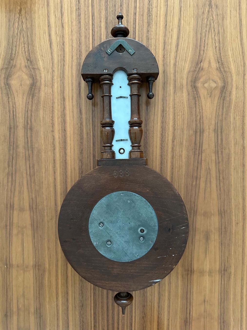 Sonstige antike Technik & Geräte: Antikes Barometer- und Thermometer-Set aus Holz – Gebraucht aus Basel von Pulcinella34 5