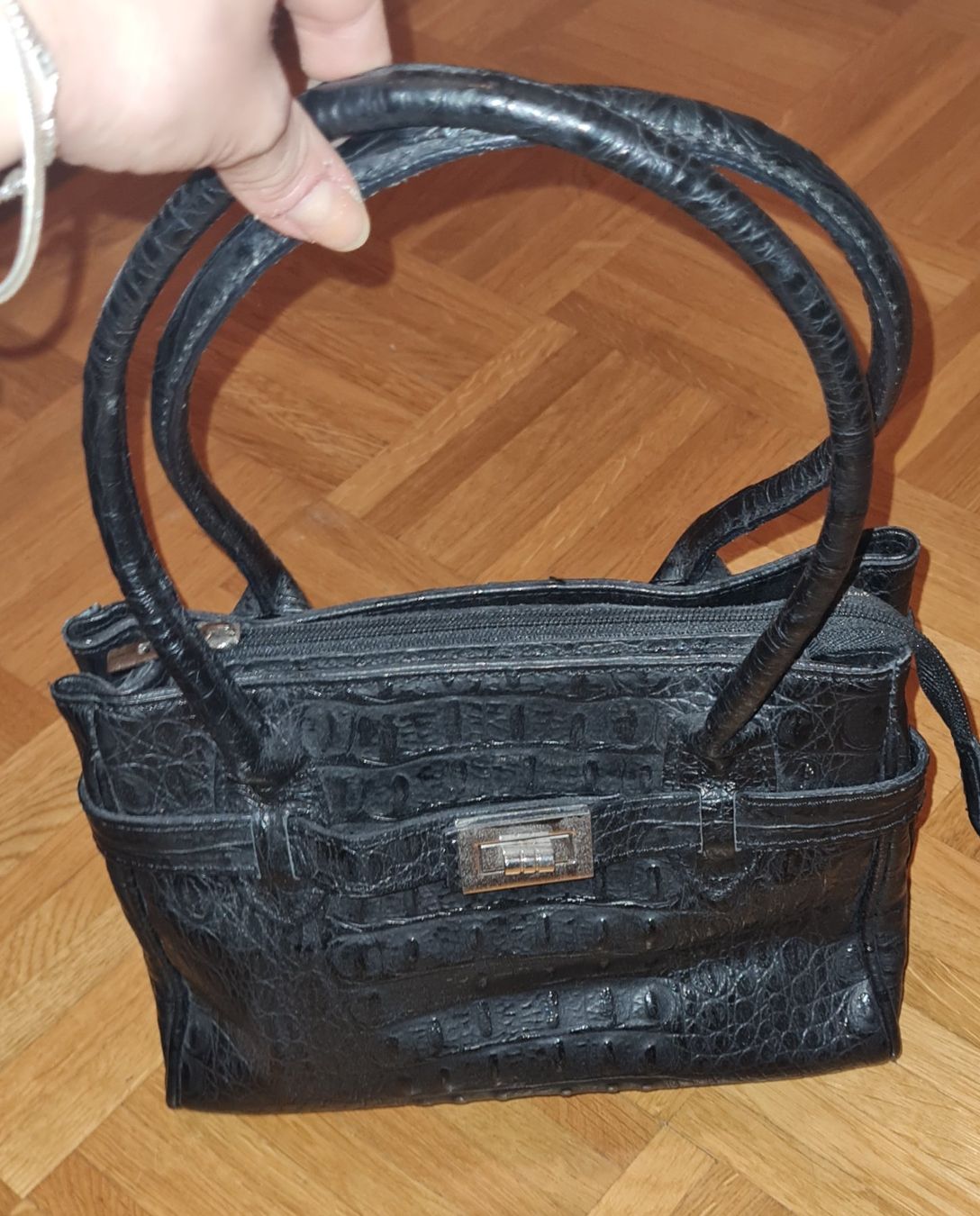Borse da donna: Echtleder Handtasche, mit Krokodil Prägung – Nuovo (secondo la descrizione) da Liestal venduto da Shelby787 1