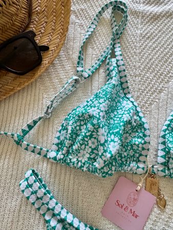 💥SALE! Bikini Grün Floral Gr. S - Neu - Gratis Versand
