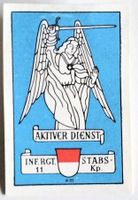 Soldatenmarke 2.WK, Stabskp Inf Rgt 11, gesch, Wi Inf 145-2