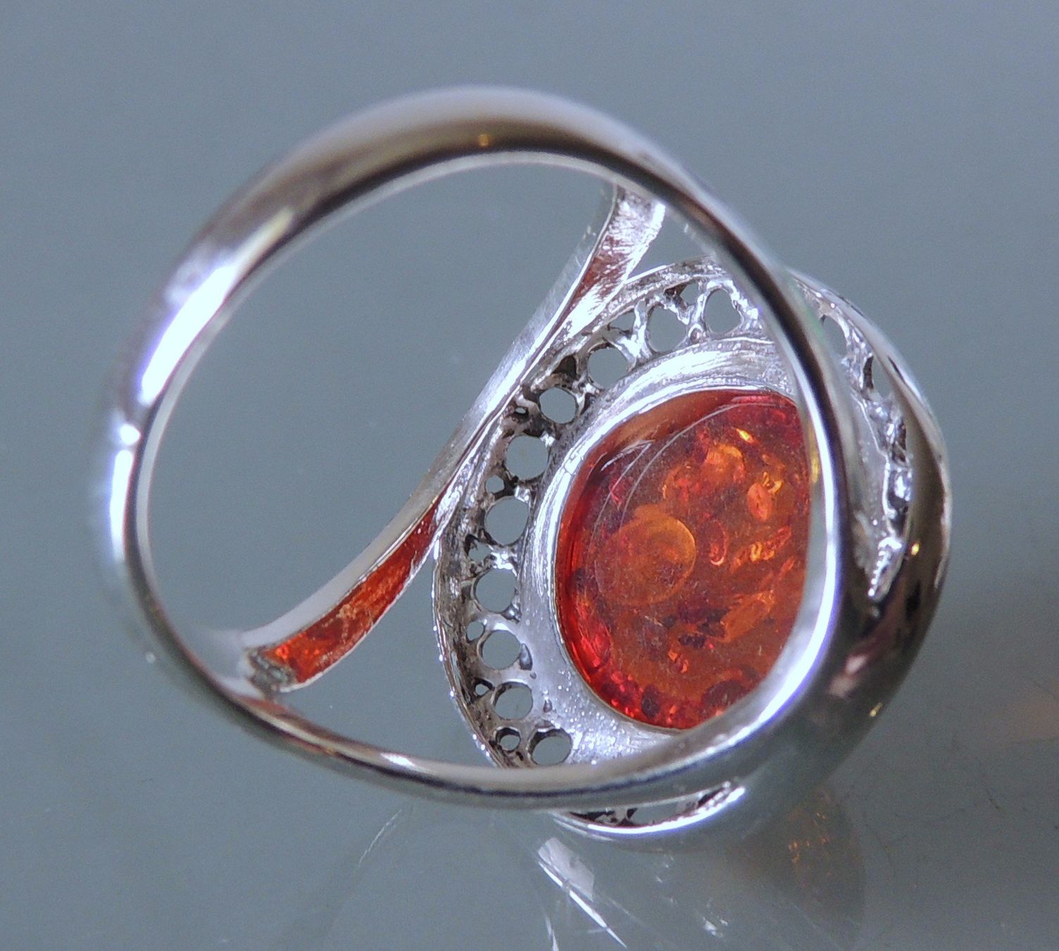 Ringe: Silber 925 Bernstein-Imitat Fingerring Gr. 58 – Neu und originalverpackt aus Waldenburg von schaller707 3