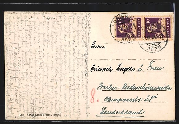 Cartoline postali: AK Brienz, Dorfpartie mit Wohnhäusern – Usato da Berlin venduto da bartko-reher 1