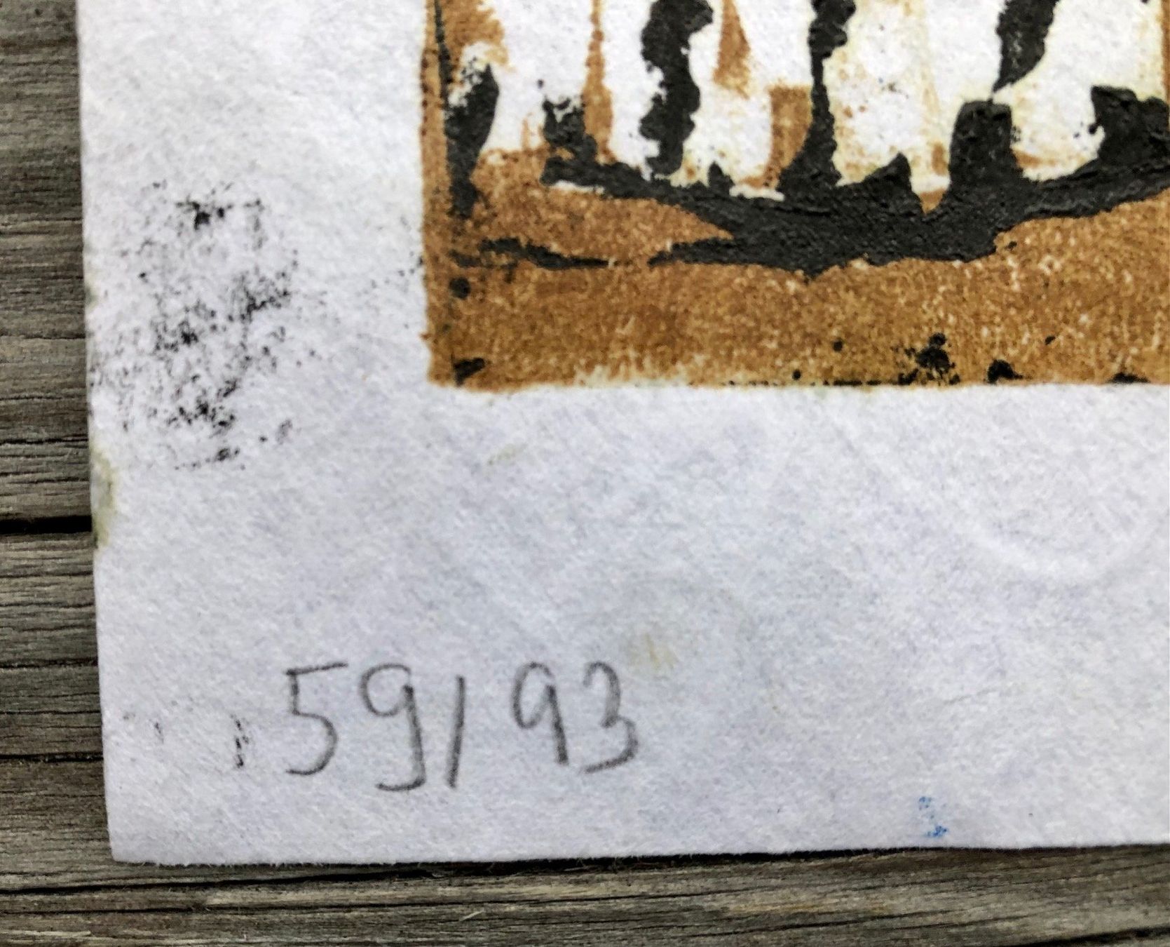 Xilografie: Farbiger Holzschnitt von Duri Galler 2014 – Usato da Winterthur venduto da Barunggeli 2