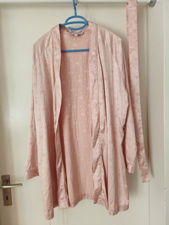 Beldona Morgenmantel Gr M Damen leicht rosa Rosenmuster