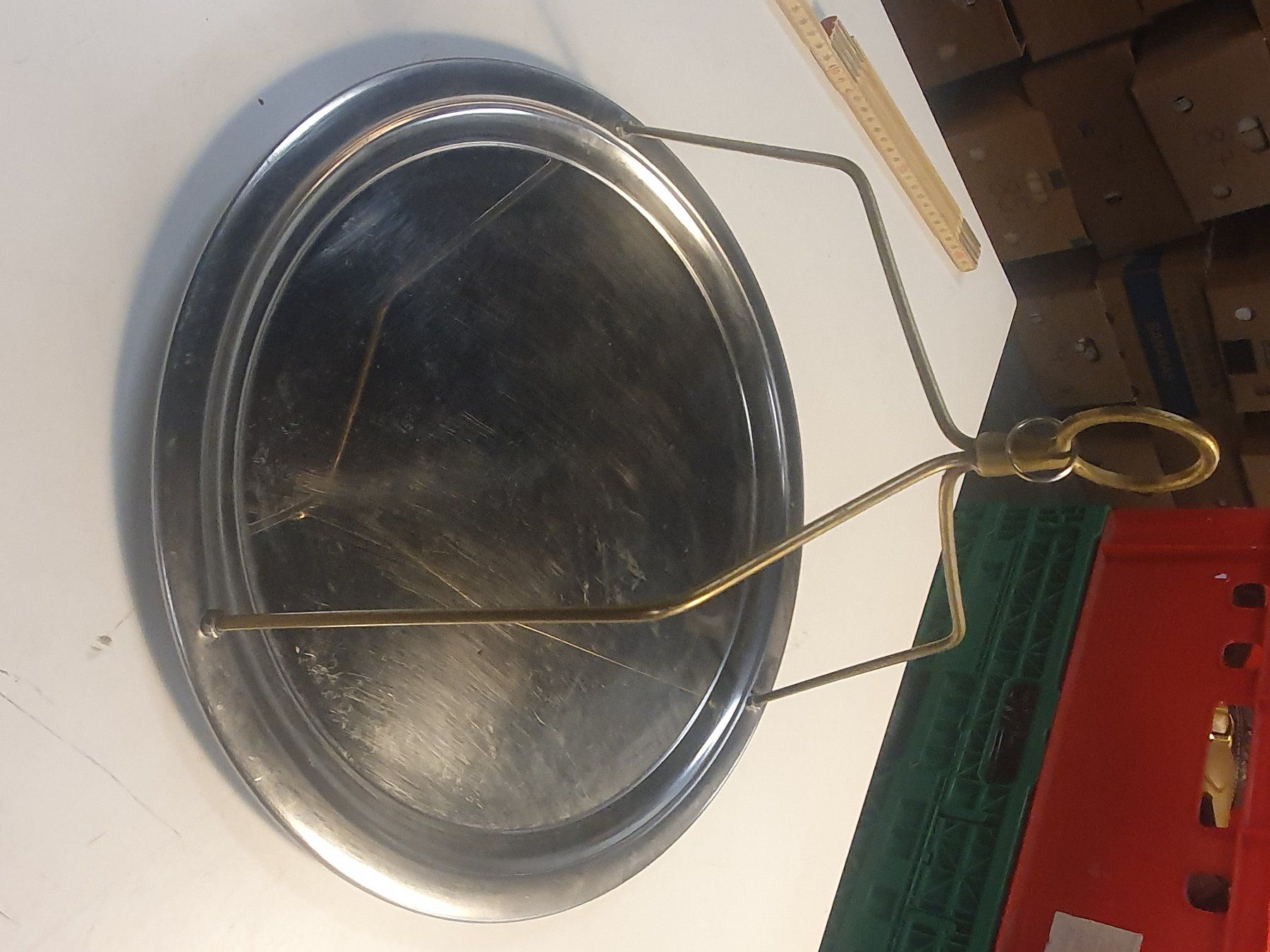 Piatti di portata: Chromstahltablett mit Aufhängung 37 cm – Usato da Zürich venduto da loosebone