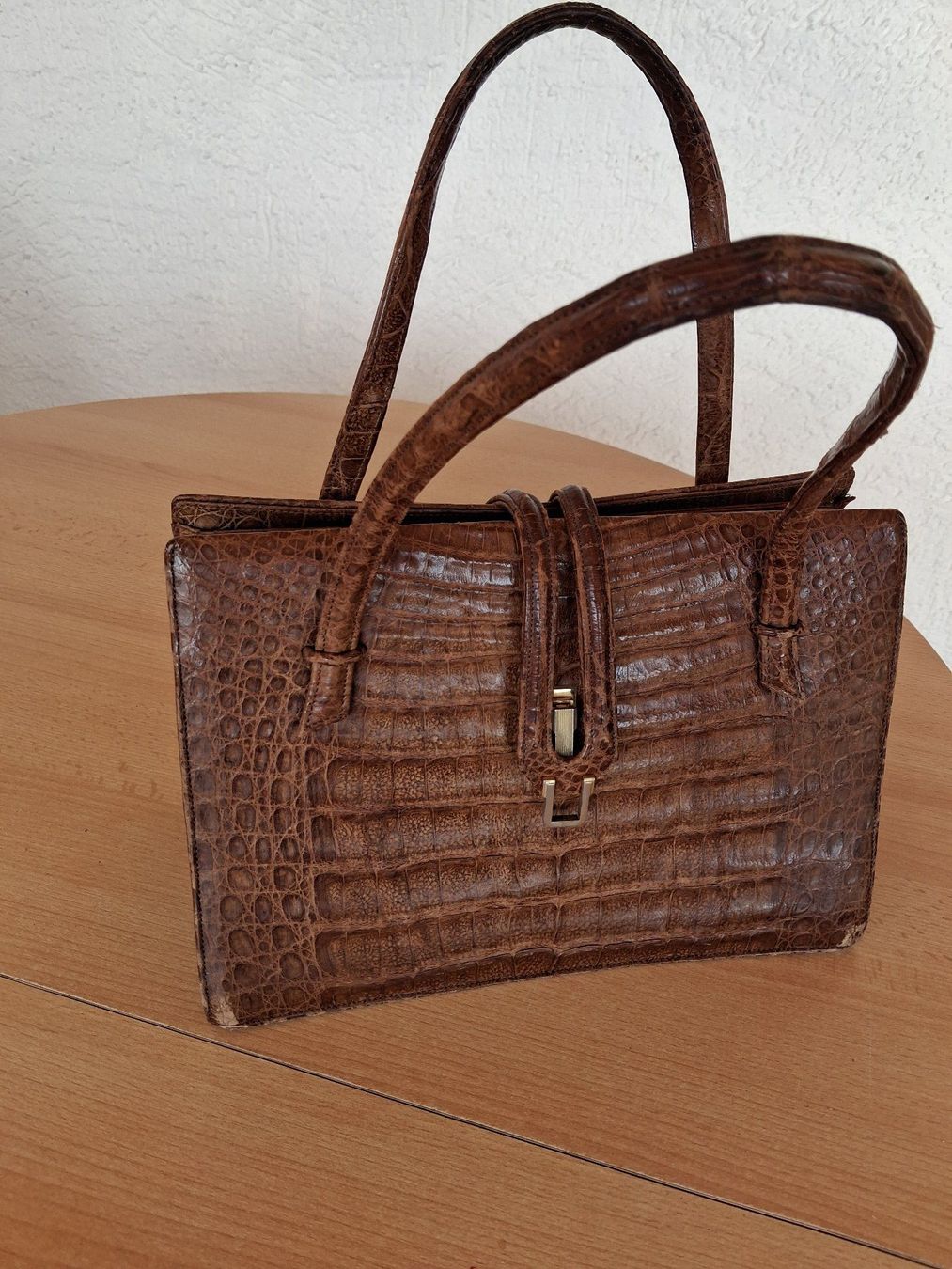 Taschen für Damen: Handtasche aus Krokokdilleder – Gebraucht aus Zumikon von belinda31